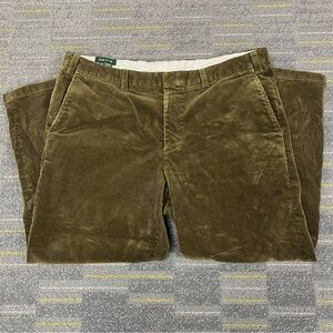 ORVIS Brisbane Moss Wide Wale Corduroy Pants Size 40x27 Green Vintage 90s Y2K